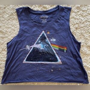 LST & FND lost and found blue Sleeveless crop Top PINK FLOYD small s